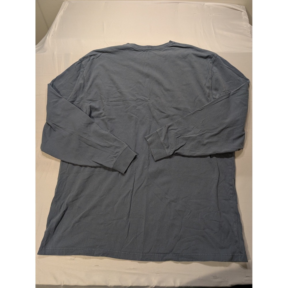 Carhartt Mens 2XL Tall Long Sleeve Pocket T-Shirt Blue Original Fit K126 - Picture 11 of 13